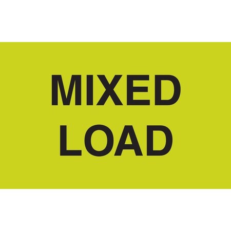 Decker Tape Products Label, DL2525, MIXED LOAD, 3" X 5" DL2525